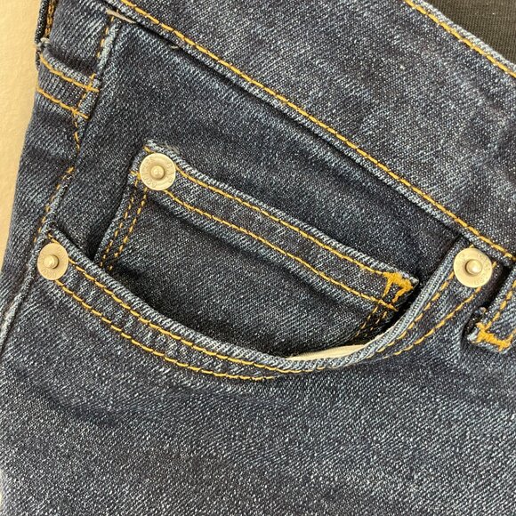 GAP Maternity True Waistband Full Panel Vintage Slim Jeans - Dark Indigo - 28S - Picture 4 of 11